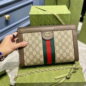 🍓Gucci 🍓503877 Ophidia GG Small Shoulder Bag Brown